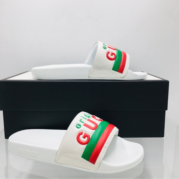 Gucci 630606 DIROO 9014  Slide Flip Flops - Women’s Size US 10 - Picture 2 of 14